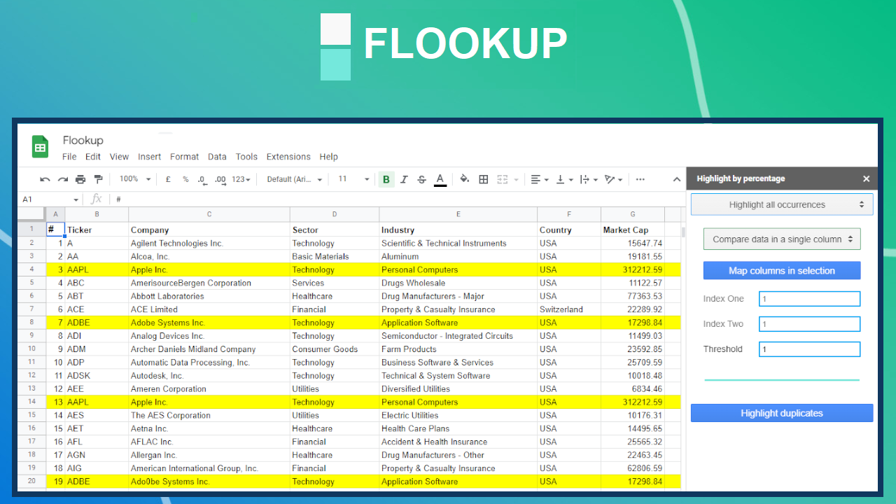 screenshot of Flookup Data Wrangler